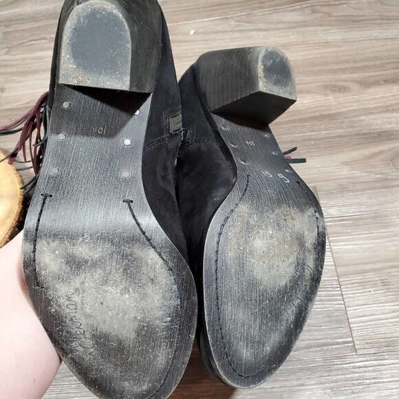 SAM Edelman multi colored‎ fringe ankle boots - Picture 5 of 9